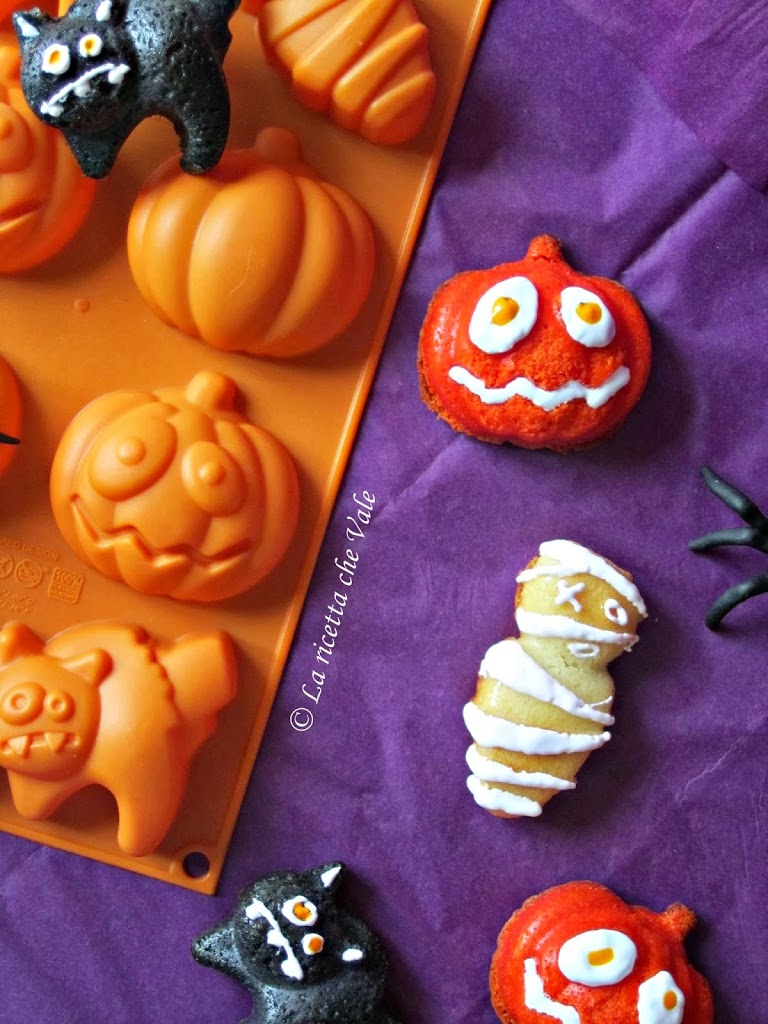 cupcake pipistrelli a forma di teschio fantasma per cucina fai da te e bomboniere di Halloween Aneco 4 stampi da forno in silicone per Halloween con zucca cioccolato 